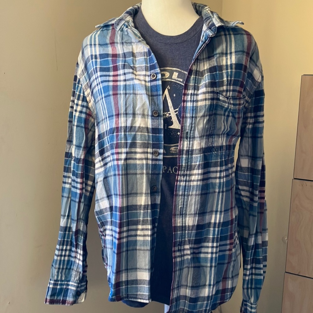 🌻faded glory flannel long sleeve men’s t shirt